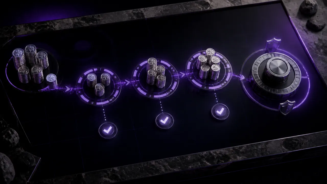 Coin stages leading to a maximum-bet control in a purple MGA bonus comparison
