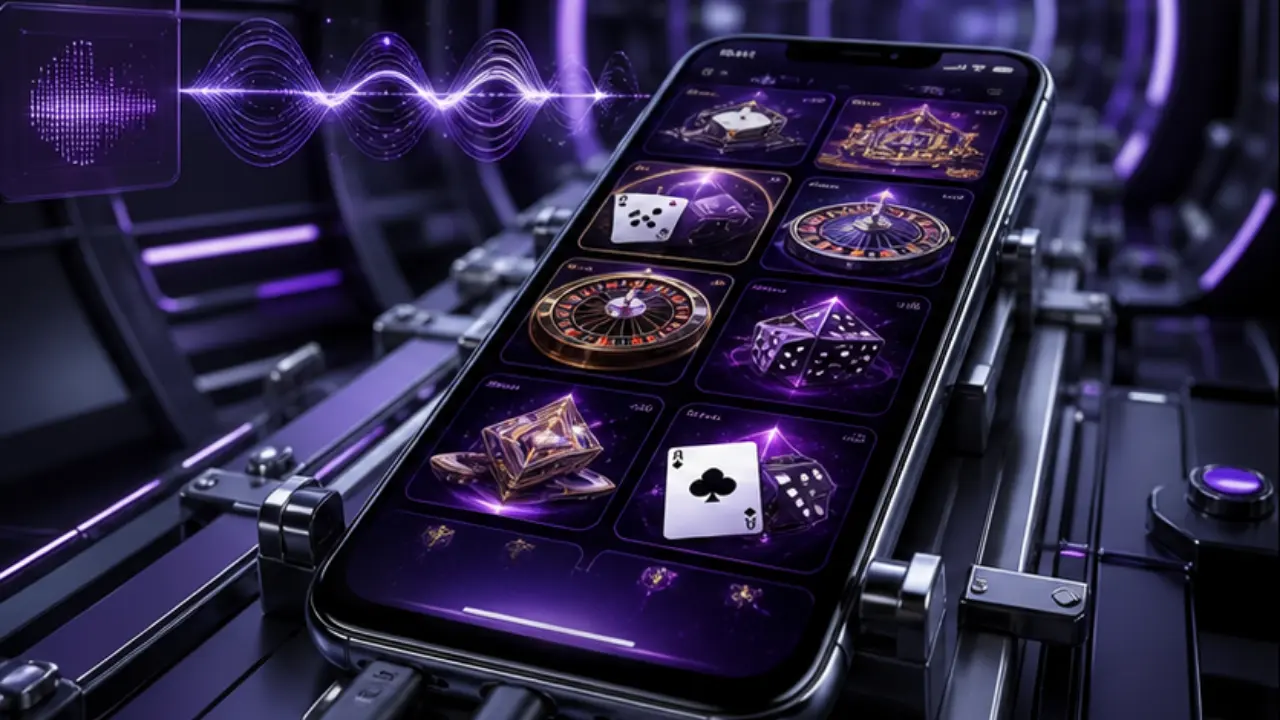 Malta mobile casinos comparison dashboard in the purple and black MGA Casinos visual style