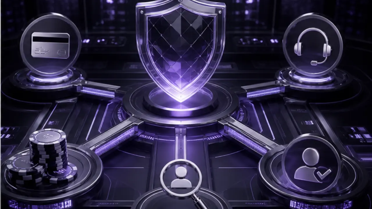 Offshore and Malta casinos decision checklist in the purple and black MGA Casinos visual style