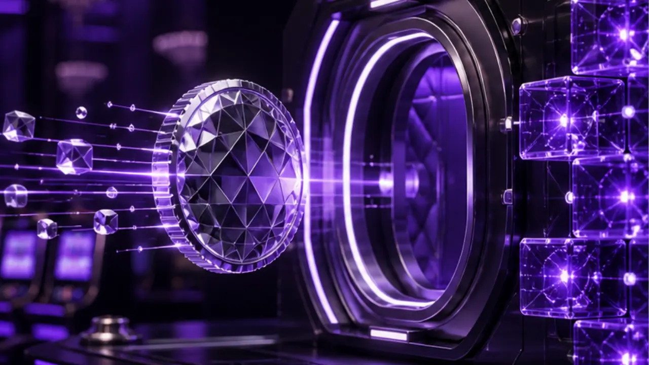 Bitcoin casino payments comparison dashboard in the purple and black MGA Casinos visual style