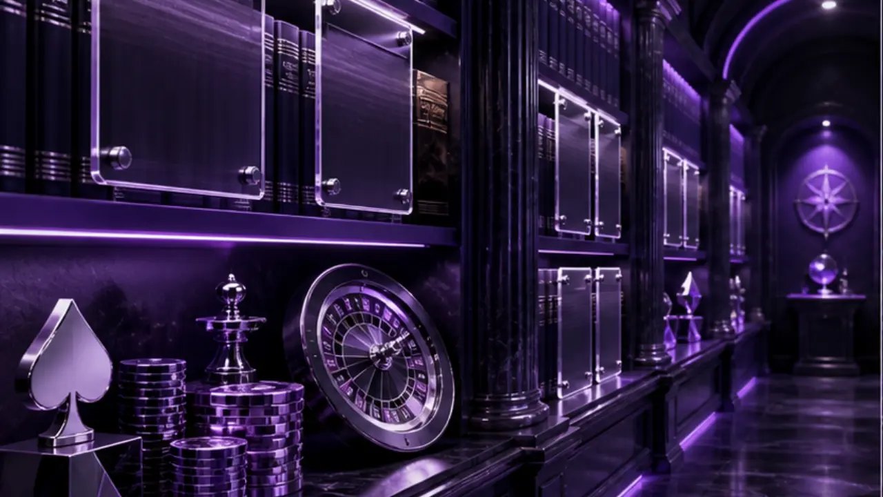 Malta casino guides comparison dashboard in the purple and black MGA Casinos visual style