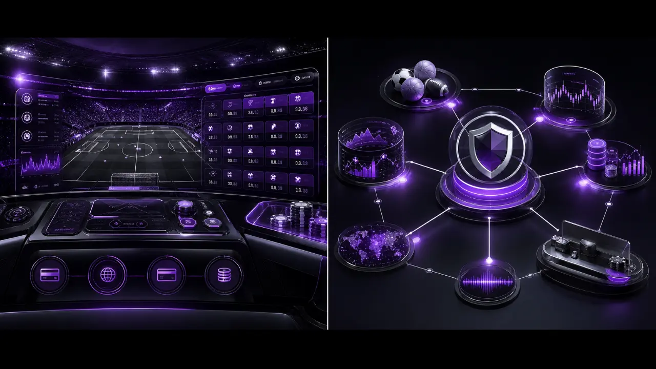MGA betting sites featured illustration in the purple and black MGA Casinos visual style