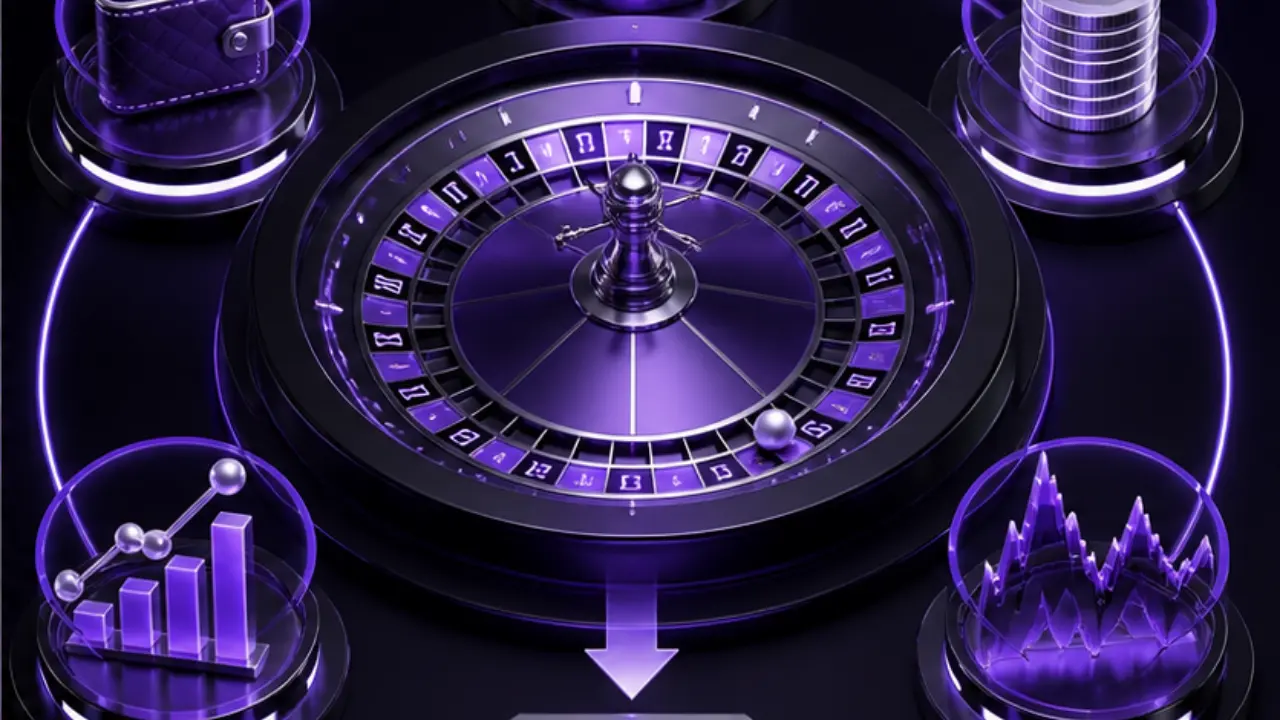 Bitcoin casino payments decision checklist in the purple and black MGA Casinos visual style
