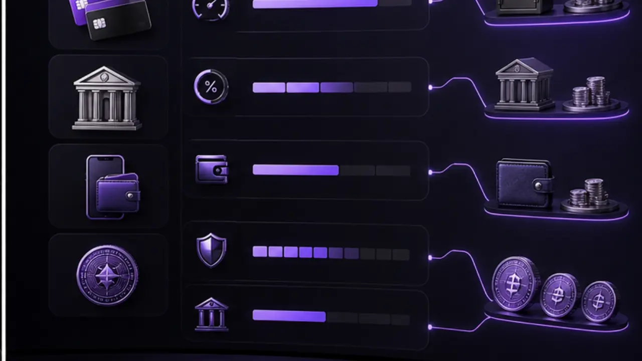 Casino payment methods decision checklist in the purple and black MGA Casinos visual style