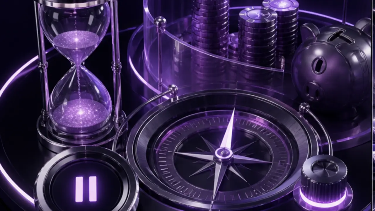 responsible gambling featured illustration in the purple and black MGA Casinos visual style